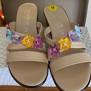 Italian Shoemakers Sandals - Bubble Style, Bright Multi